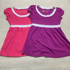 TEE SHOP bundle of 2 Dresses, purple,‎ pink, size M